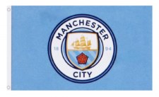 Manchester City Team Merchandise Core Crest Flag 5x3